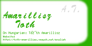 amarillisz toth business card